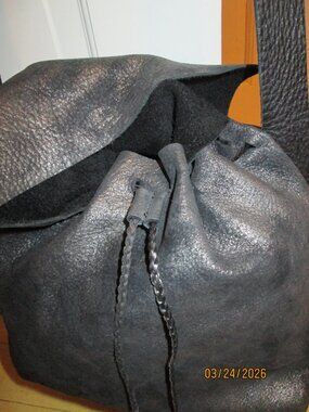 Stitch and Tickle Shoulder/Cross Body Bag in Dark Metallic Charcoal